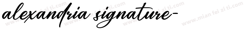 alexandria signature字体转换